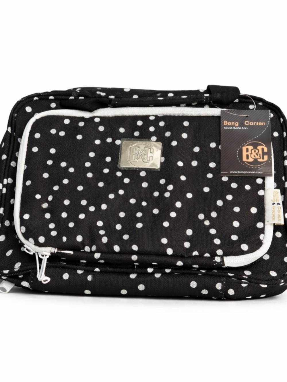 Bang & Carlsen Travel Makeup Organizer Polka Dot Hanging Cosmetic Bag